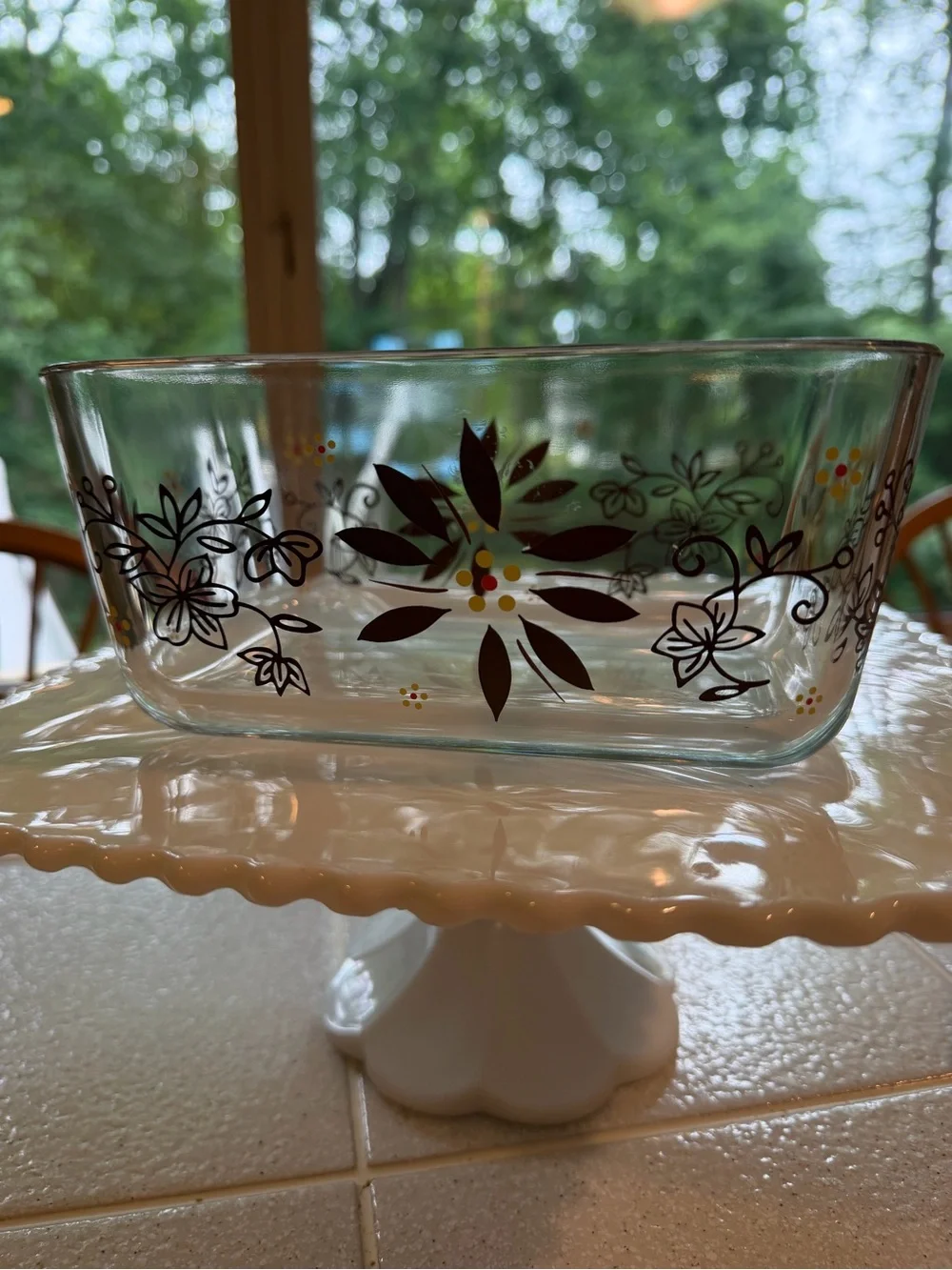 Vintage Clear Glass Baking Dish - unmarked 7 1/4” x 5 1/8” x 3 1/4”
